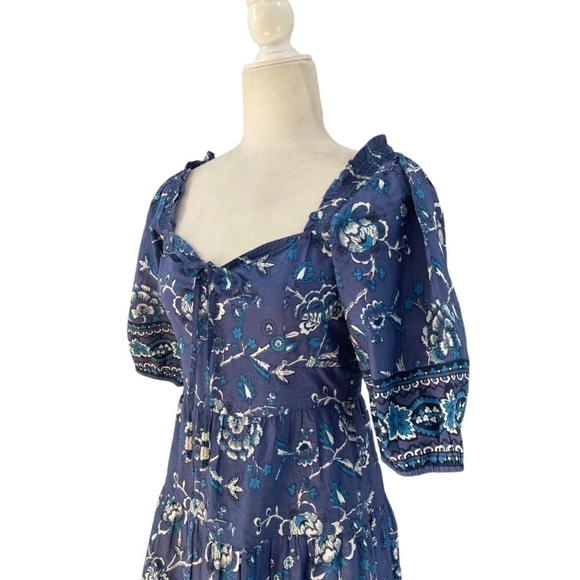 Caroline Constas Hart Dress NWT Floral Print Tiered Ruffle Sweetheart Neckline - Picture 5 of 10